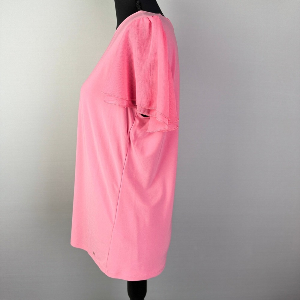 Tommy Hilfiger Womens Flutter Sleeve Tunic Top Blouse Size‎ L - Picture 6 of 11